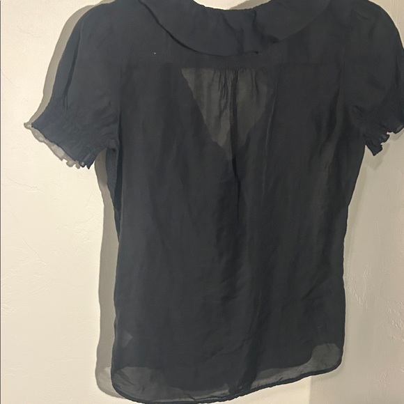 GAP black Ruffle Front Blouse - Picture 3 of 3